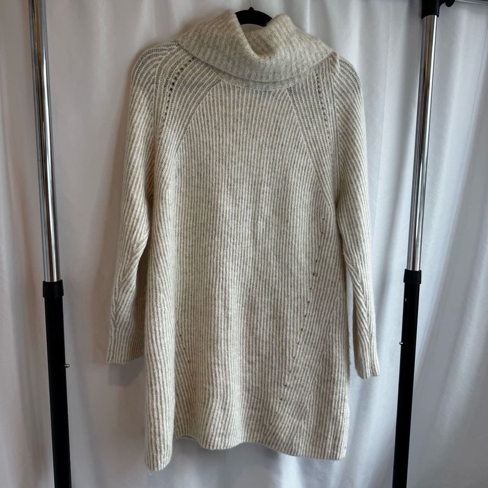 Topshop Cream Oversized Turtleneck Sweater
